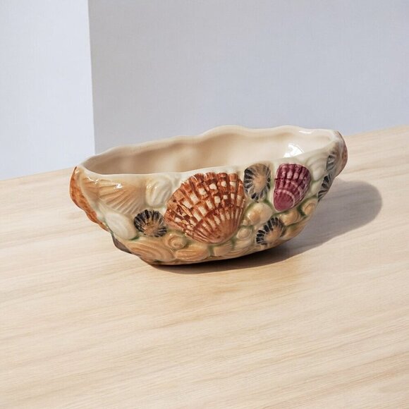 Vintage Sylvac England Sea Shell Mini Ceramic Trinket Dish Vase Planter - Picture 1 of 11